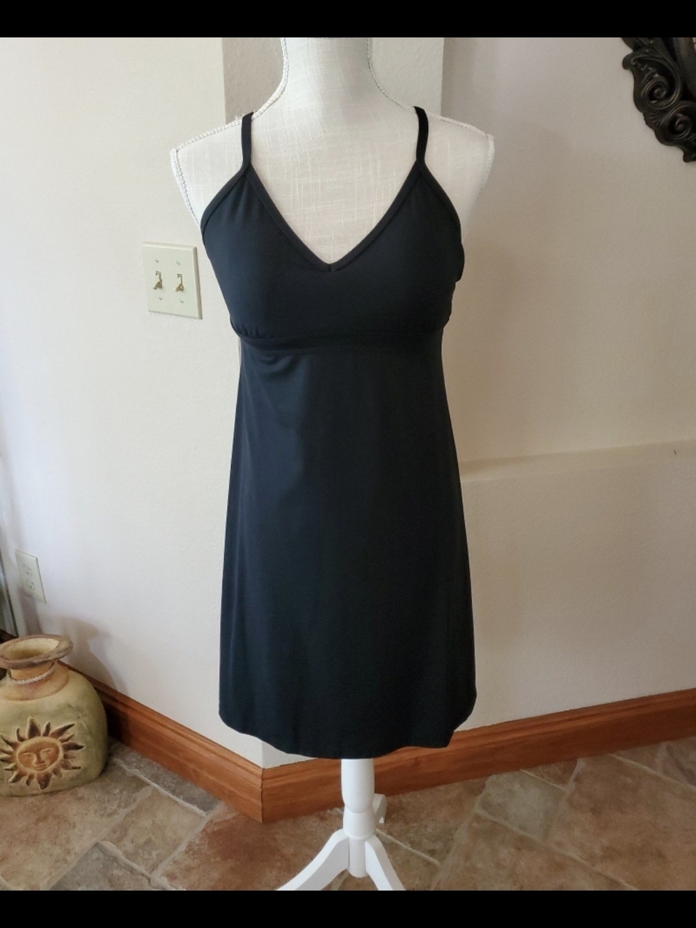Athleta Black Dress With Shelf Bra - Small